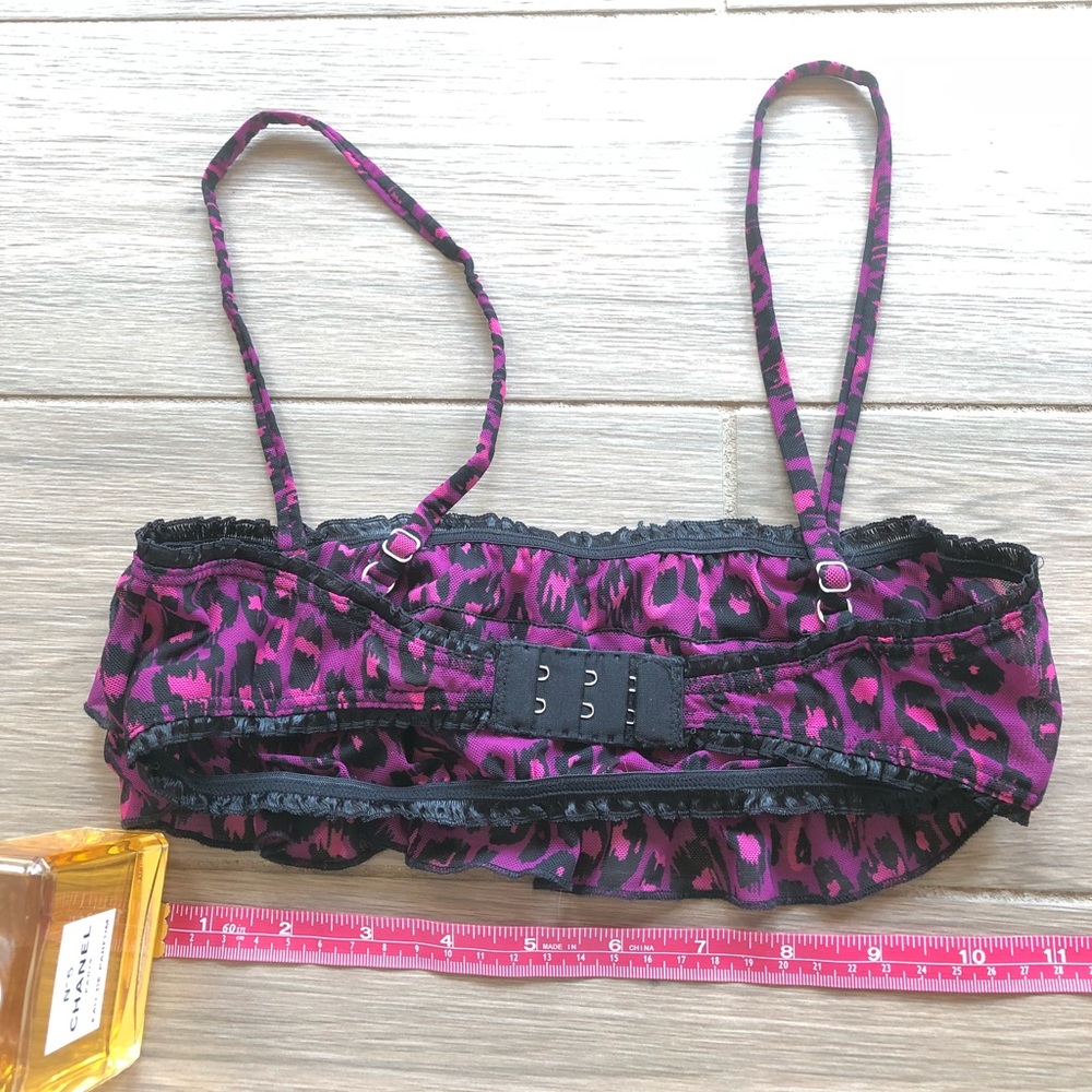 Express Intimates ruffled purple leopard bralette - Picture 7 of 8